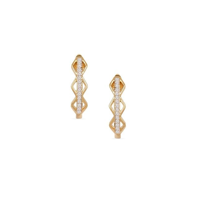 Tanishq 18KT Diamond Hoop Earring for Women 