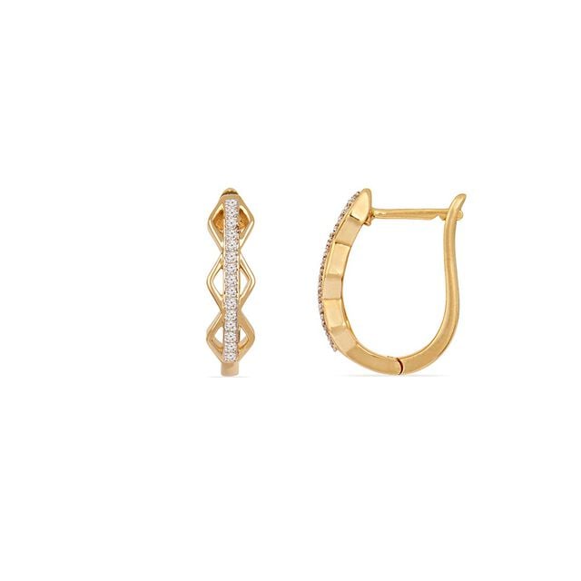 Tanishq 18KT Diamond Hoop Earring for Women 2