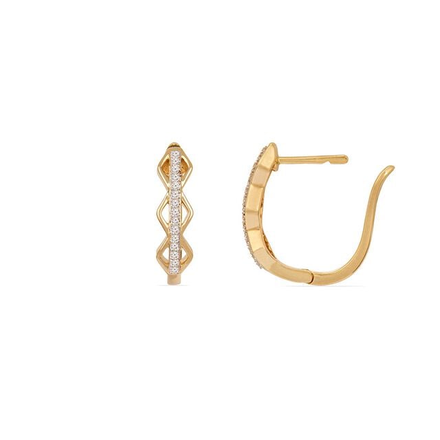 Tanishq 18KT Diamond Hoop Earring for Women 4