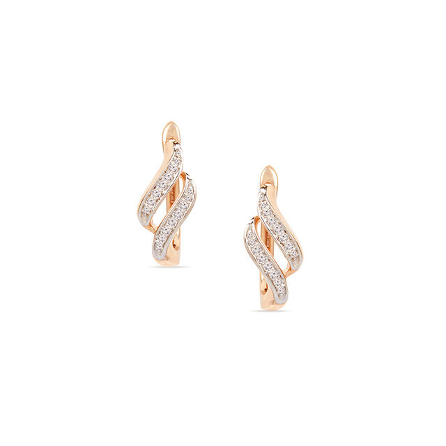 Tanishq 18KT Diamond Hoop Earring for Women 