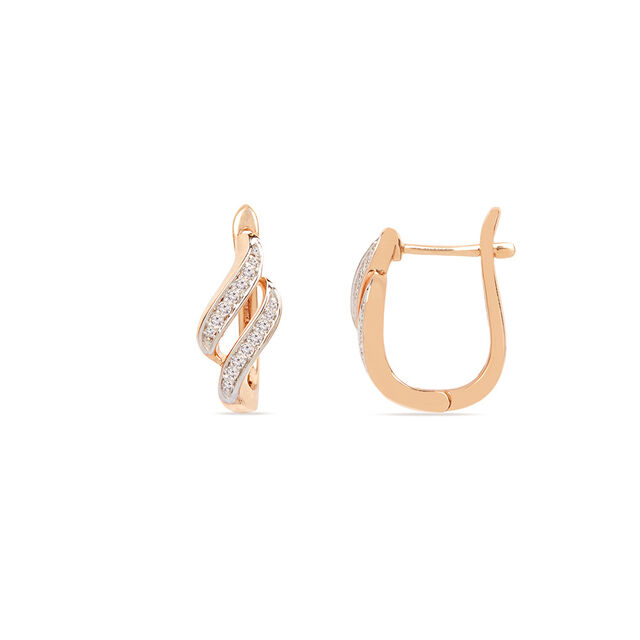 Tanishq 18KT Diamond Hoop Earring for Women 2