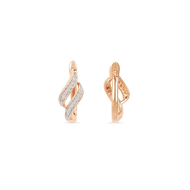 Tanishq 18KT Diamond Hoop Earring for Women 3
