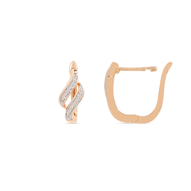 Tanishq 18KT Diamond Hoop Earring for Women 4