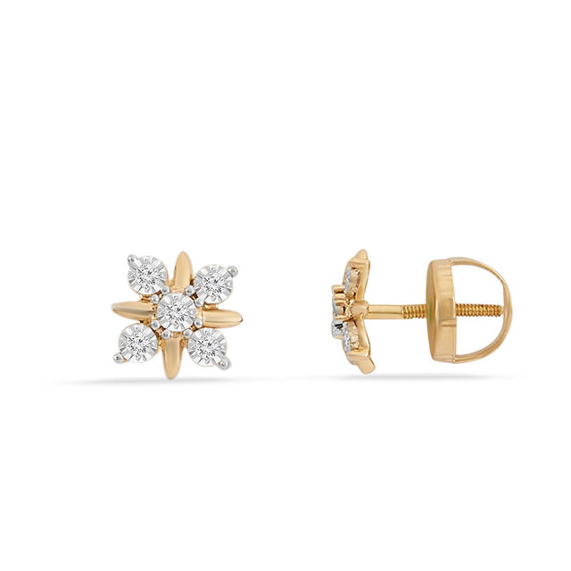 Tanishq 18KT Diamond Earrings for Women 2
