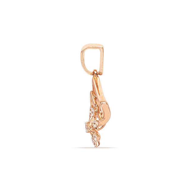 Tanishq 18KT Diamond Pendant with Earring for Women 3