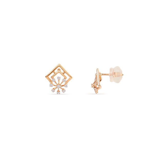 Tanishq 18KT Diamond Pendant with Earring for Women 5