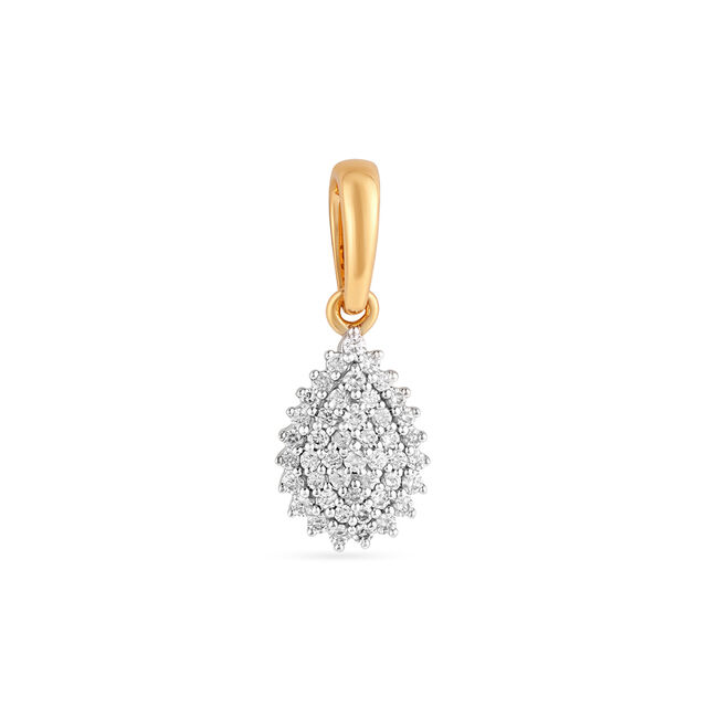 Tanishq 18KT Diamond Pendant and Earrings Set for Women 2