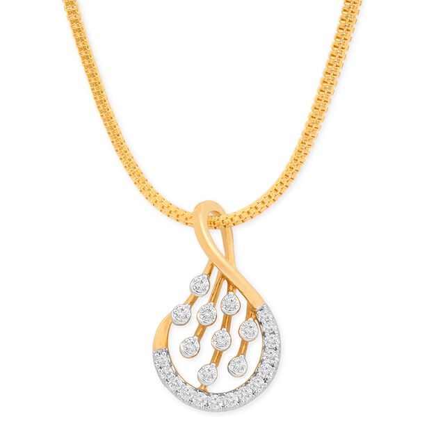 Tanishq 18KT Diamond Pendant for Women 