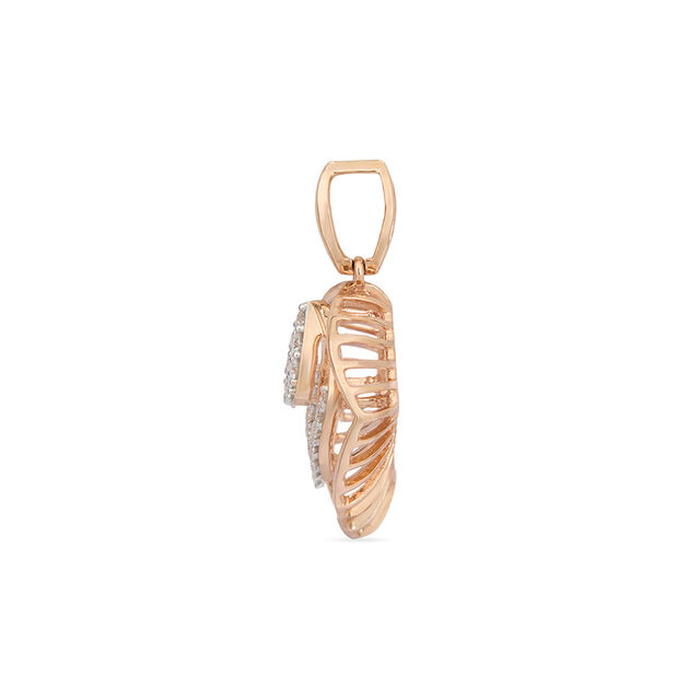 Tanishq 18KT Diamond Pendant With Earring for Women 3