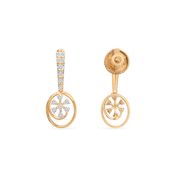 Tanishq 18KT Diamond Drop Earring for Women 3
