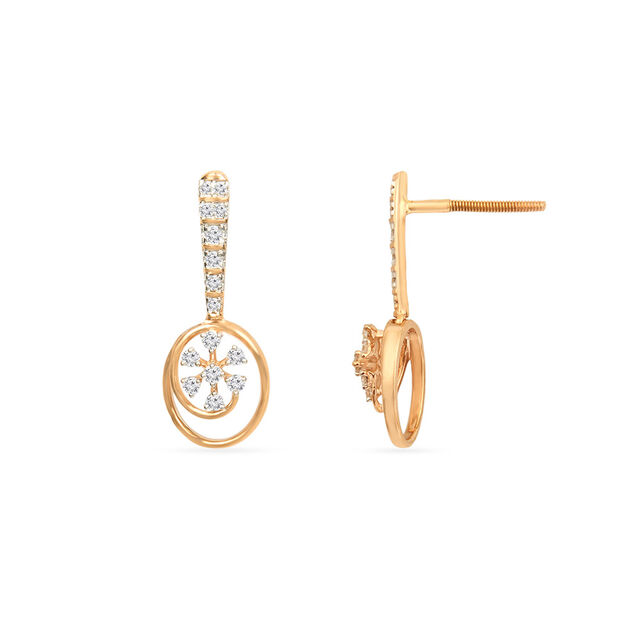 Tanishq 18KT Diamond Drop Earring for Women 4