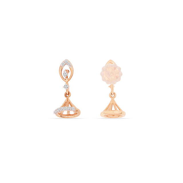 Tanishq 18KT Diamond Jhumka for Women 3