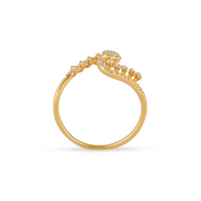 Wavy Silhouette Diamond Ring 5