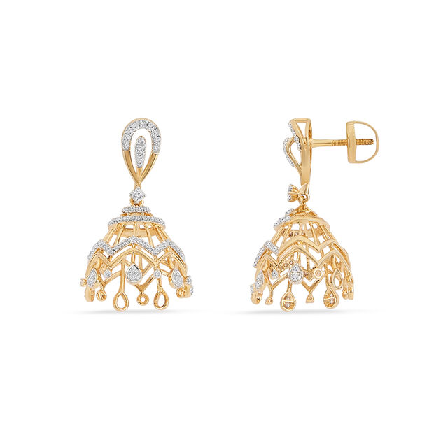 Tanishq 18KT Diamond Earrings for Women 2
