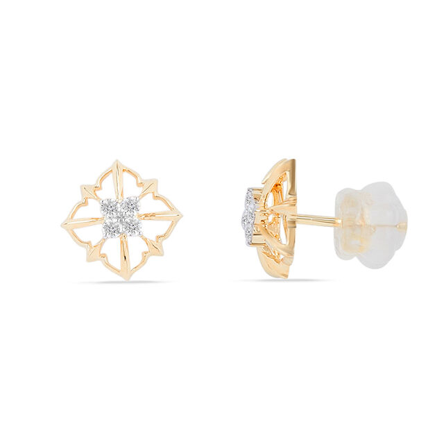 Tanishq 18KT Diamond Earrings for Women 2