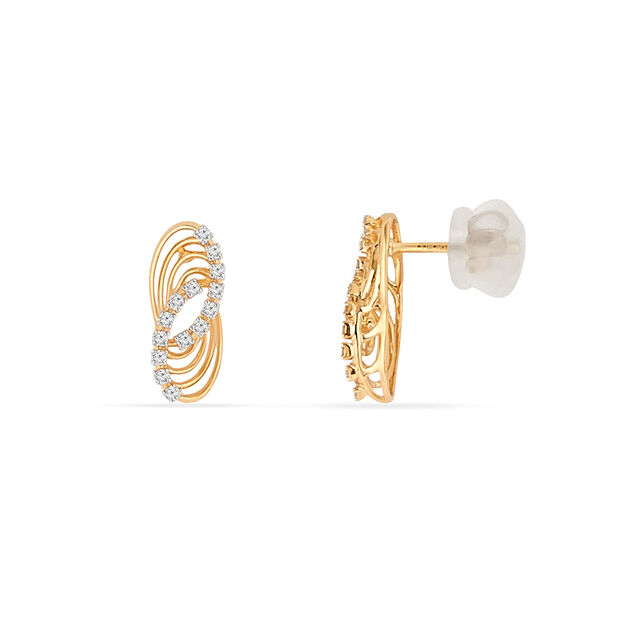 Tanishq 18KT Diamond Earrings for Women 2