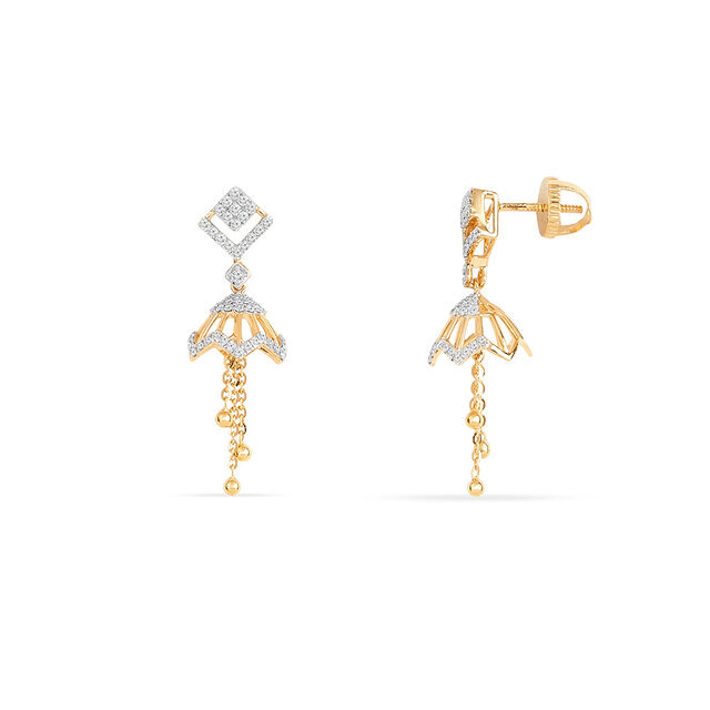 Tanishq 18KT Diamond Earrings for Women 2
