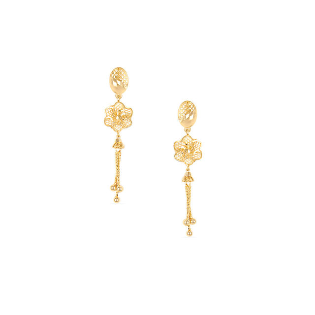 Tanishq 18KT Gold Neckwear with Earring for Women 5