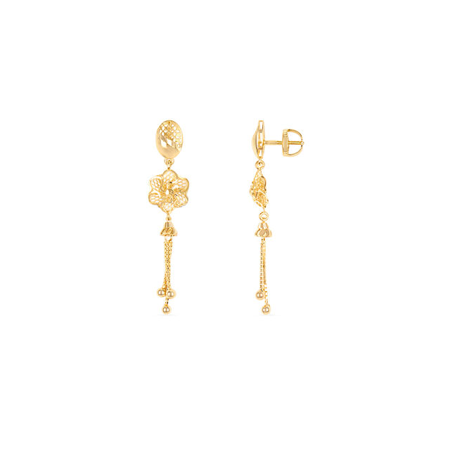 Tanishq 18KT Gold Neckwear with Earring for Women 6