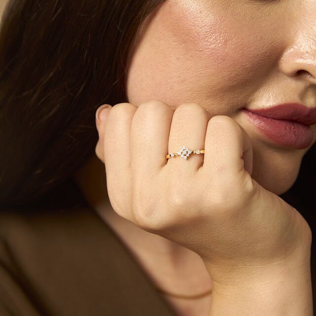 Tanishq 18KT Diamond Finger Ring for Women 2