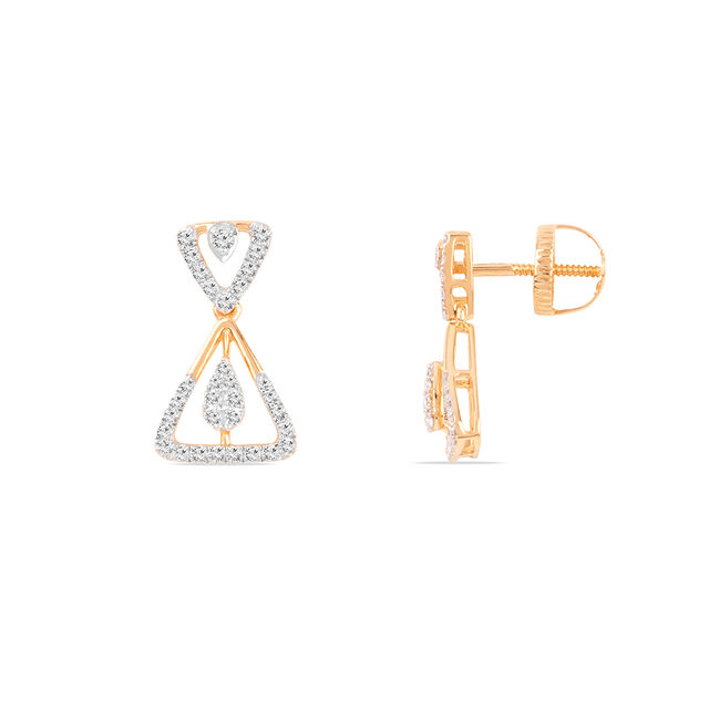 Tanishq 18KT Diamond Earrings for Women 2