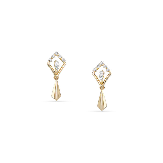 Tanishq 18KT Diamond Drop Earring for Women 