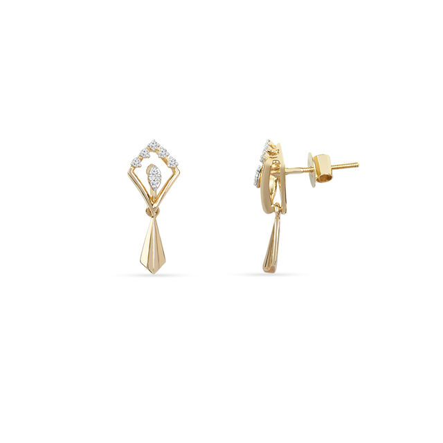 Tanishq 18KT Diamond Drop Earring for Women 3