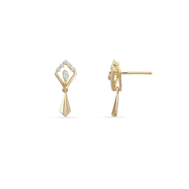 Tanishq 18KT Diamond Drop Earring for Women 5