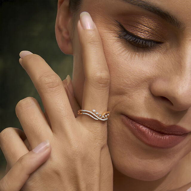 Tanishq 18KT Diamond Finger Ring for Women 2