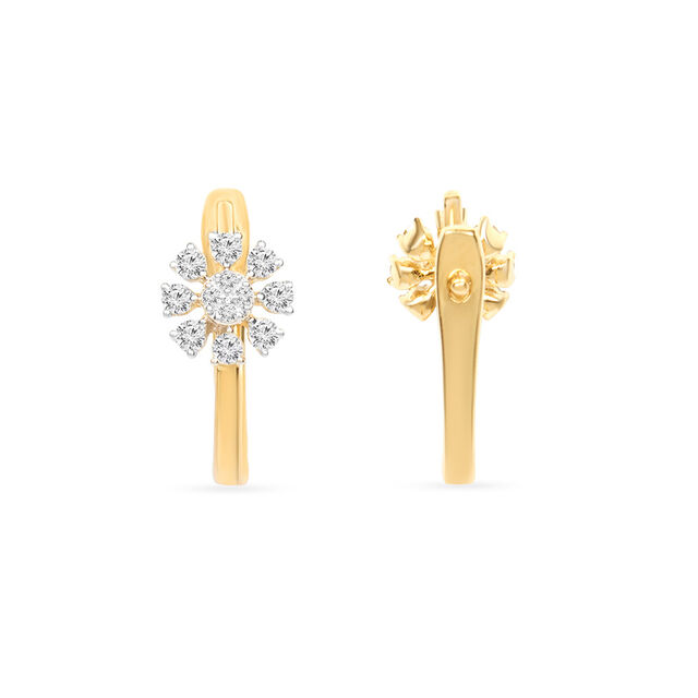 Tanishq 18KT Diamond Hoop Earrings for Women 4
