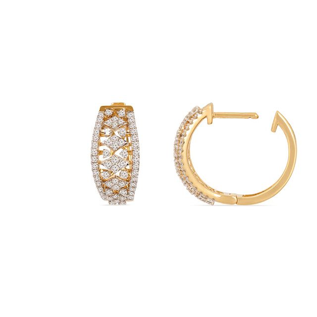 Tanishq 18KT Diamond Hoop Earring for Women 4