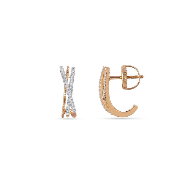 Tanishq 18KT Diamond Stud Earring for Women 3