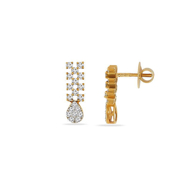 Tanishq 18KT Diamond Earrings for Women 2