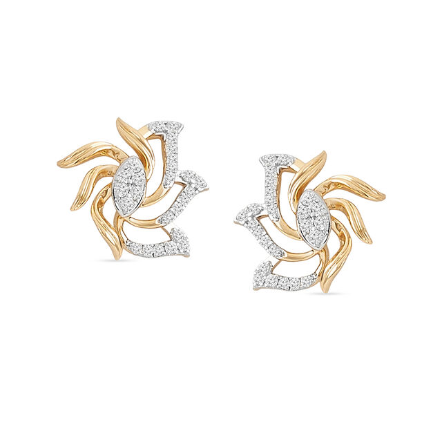 Tanishq 18KT Diamond Pendant and Earrings Set for Women 4