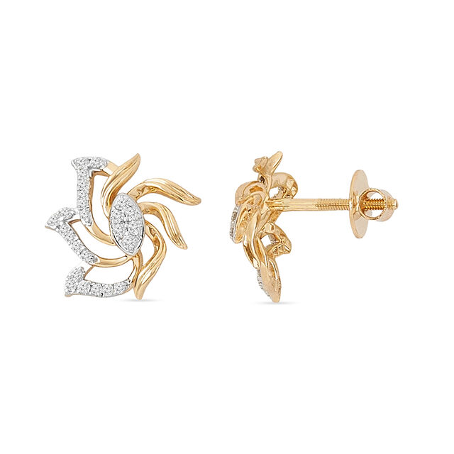 Tanishq 18KT Diamond Pendant and Earrings Set for Women 5