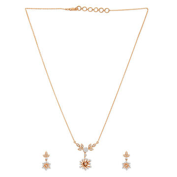 Tanishq 18KT Diamond Necklace Set for Women