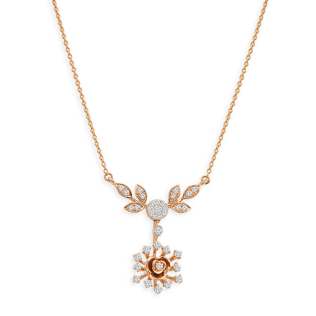 Tanishq 18KT Diamond Necklace Set for Women 2