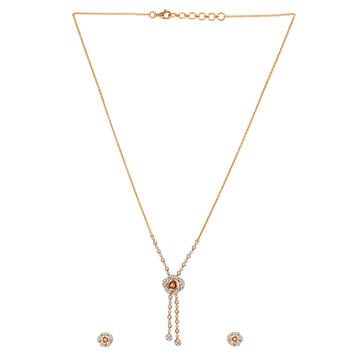Tanishq 18KT Diamond Necklace Set for Women