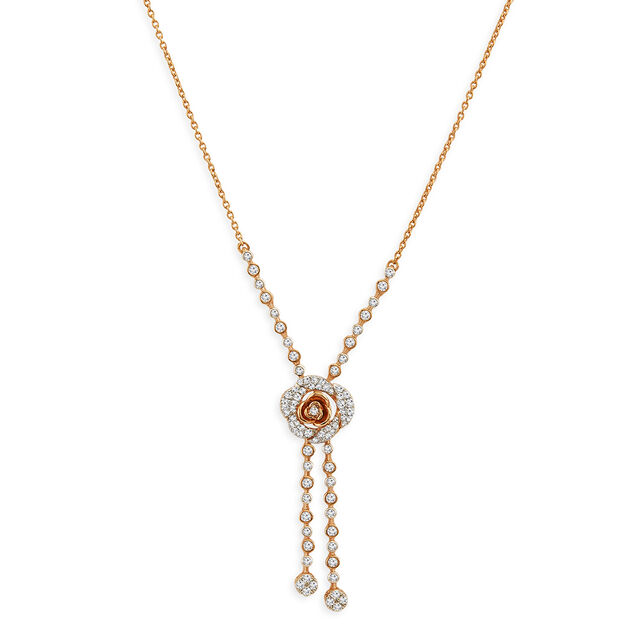 Tanishq 18KT Diamond Necklace Set for Women 2