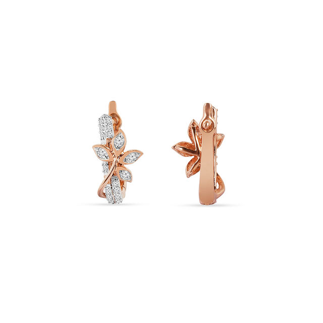 Tanishq 18KT Diamond Hoop Earring for Women 4