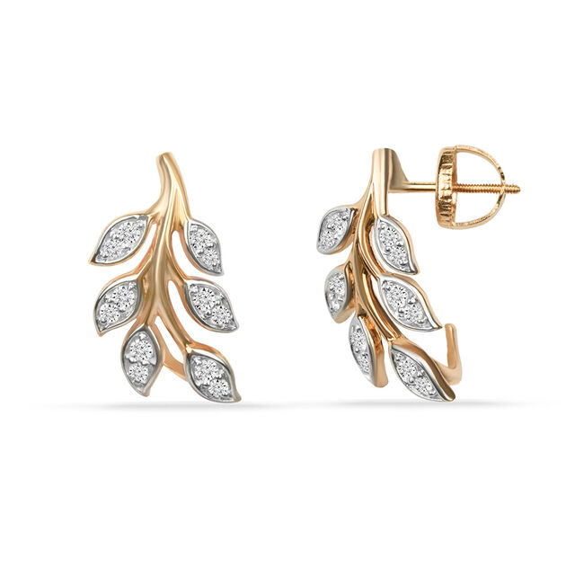 Tanishq 18KT Diamond Stud Earring for Women 3
