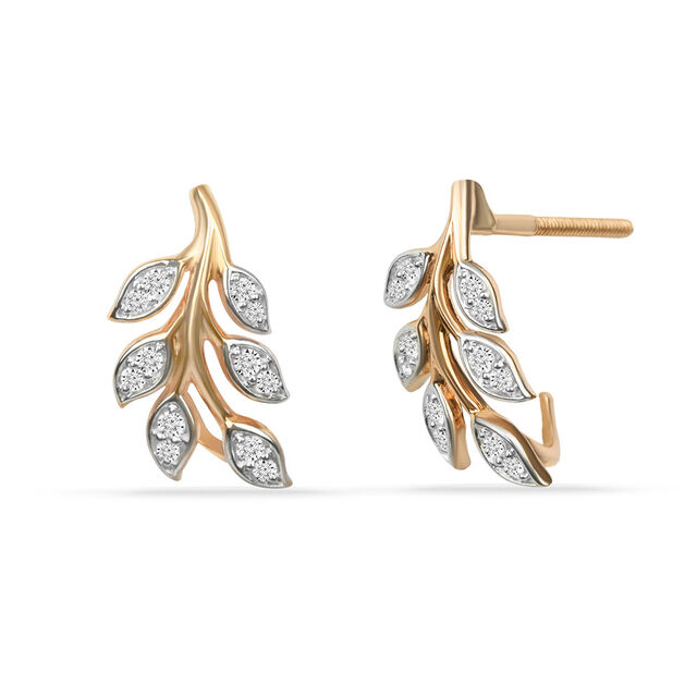 Tanishq 18KT Diamond Stud Earring for Women 5