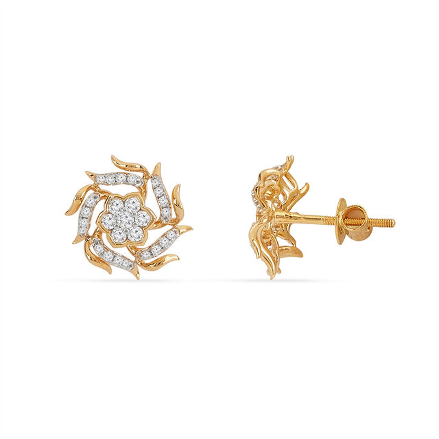 Tanishq 18KT Diamond Earrings for Women 2