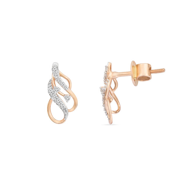Tanishq 18KT Diamond Stud Earring for Women 3