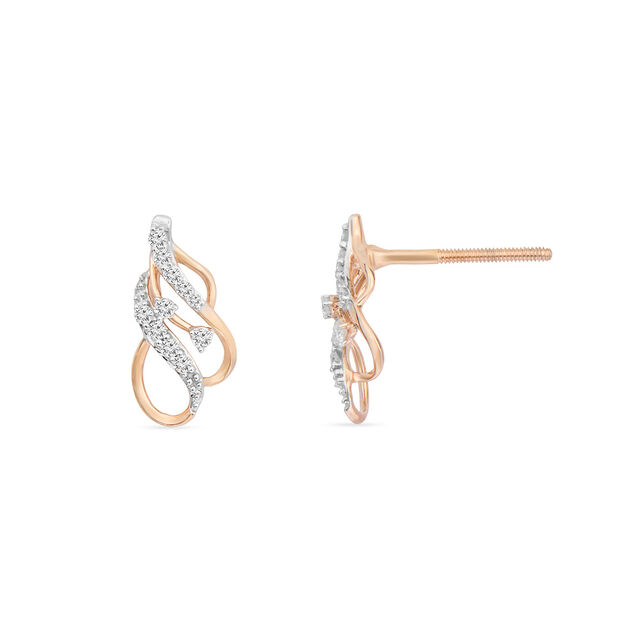 Tanishq 18KT Diamond Stud Earring for Women 5