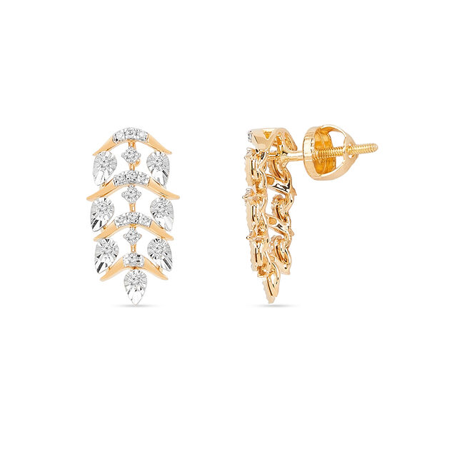 Tanishq 18KT Diamond Earrings for Women 3