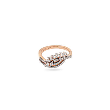 Rose Gold Serenity Leaf Ring