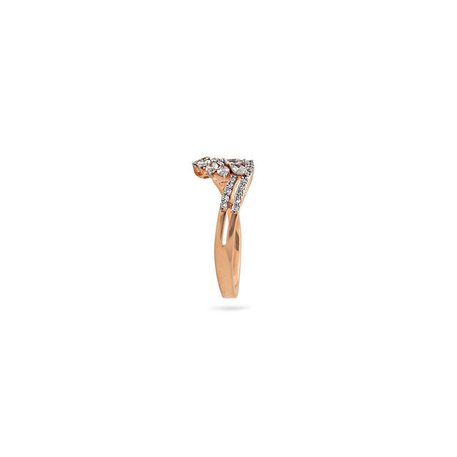 Rose Gold Serenity Leaf Ring 2