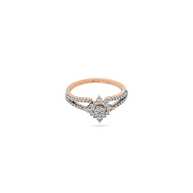 Radiant Rose Halo Diamond Ring,,hi-res 