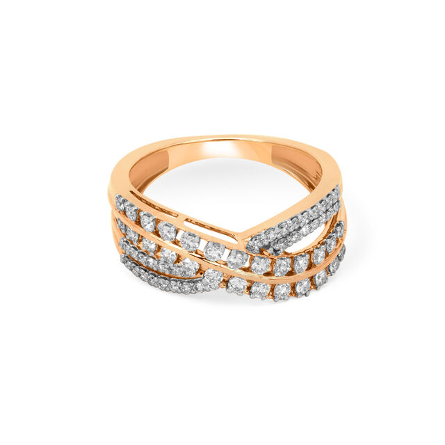 Tanishq 18 Karat Diamond Finger Ring for Women